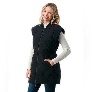 Marcus Adler L Xl long Black Quilted Women's Vest